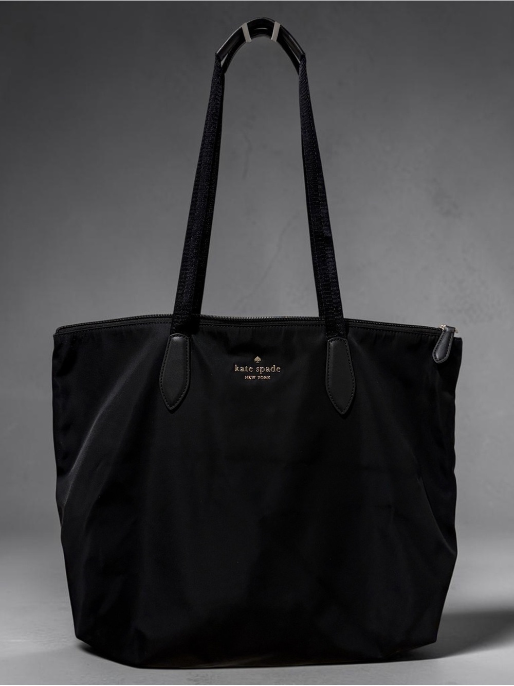 kate spade Black Nylon Everyday Tote with Gold Logo
